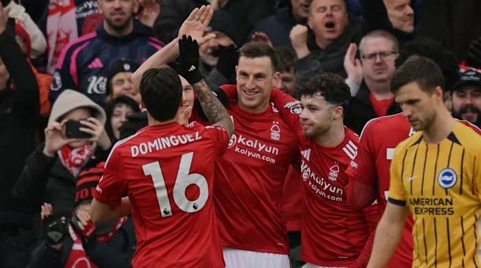 Liga Primer : Nottingham Forest Hancurkan Brighton 7-0, Chris Wood Catatkan Hattrick