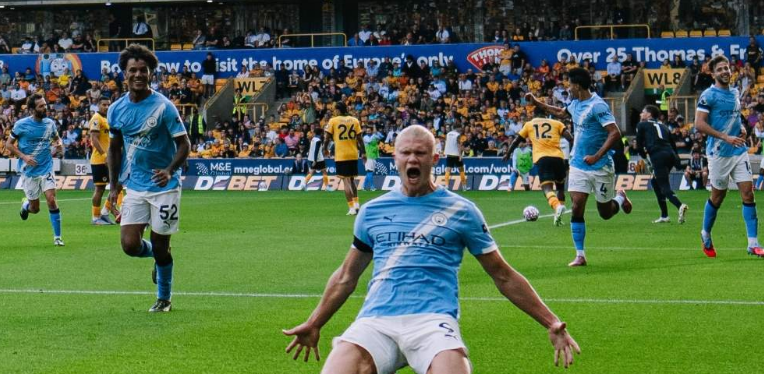 Haaland Bawa Manchester City Hancurkan Wolves di Laga Pembuka